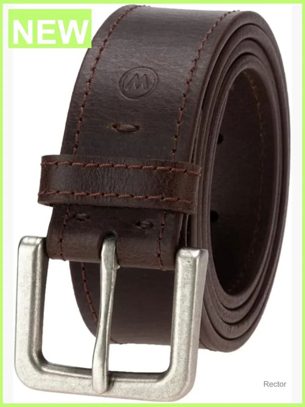 Men's Leather Casual Belt with Metal Buckle for Jeans